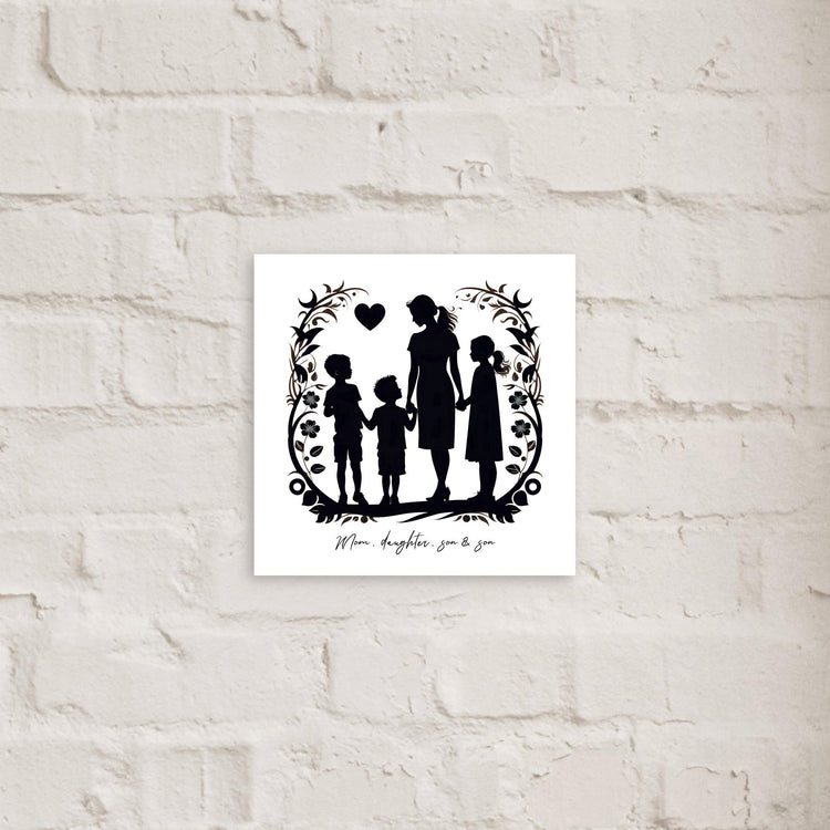 Personalised Art: Mom & 3 kids