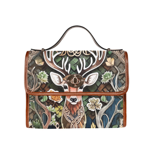 Celtic Red Deer Canvas Bag with shoulder straps | Celtic Witch & Cat Hat Collection