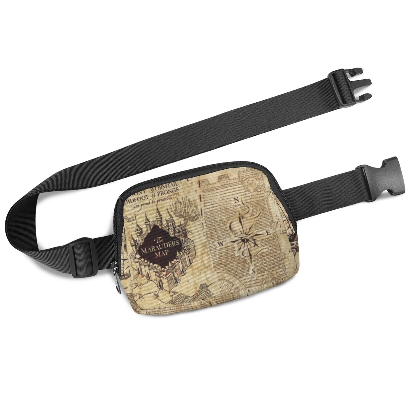 Marauder's Map - waist bag, fanny pack, belt bag, moon bag, belly bag