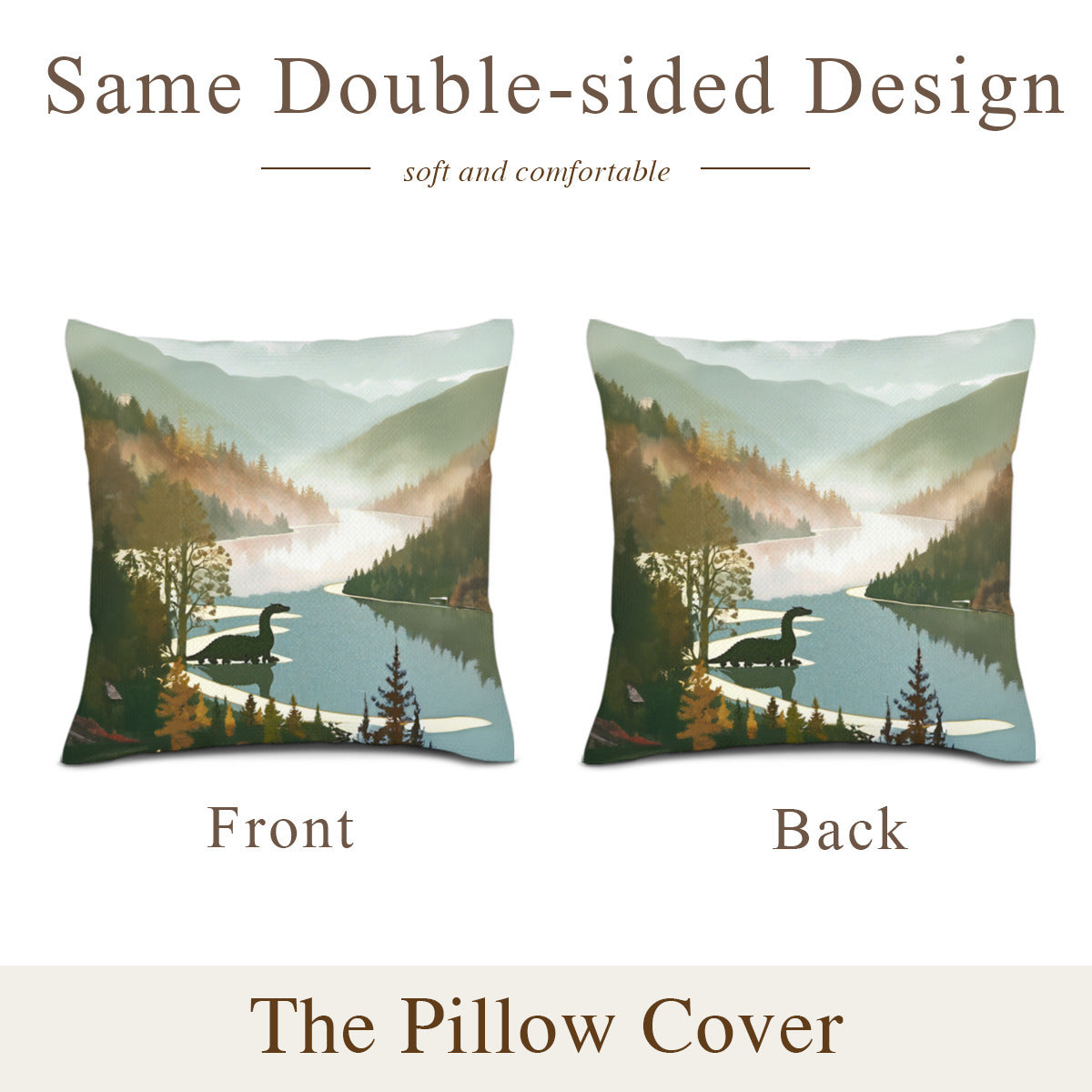 Loch Ness Set of 2 Premium Linen Pillow Covers