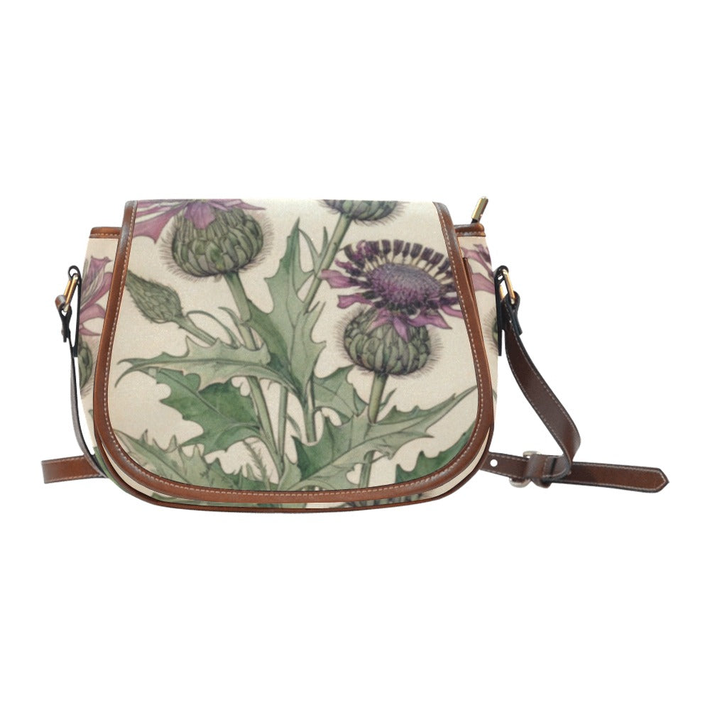 Saddle Bag "Purple Thistles" - Charles Rennie Mackintosh, Glasgow Style Art Collection