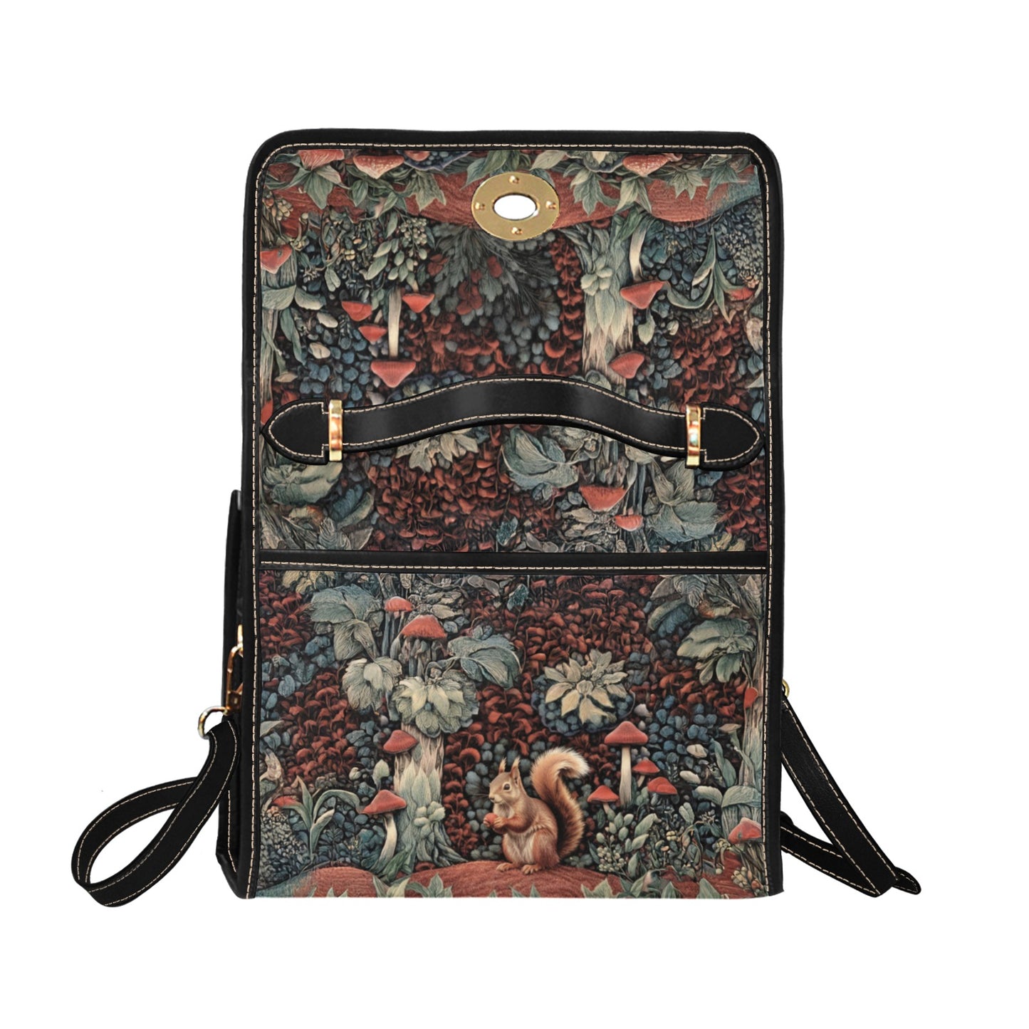 Celtic Wonderland - Red Squirrel - Canvas Bag with shoulder straps