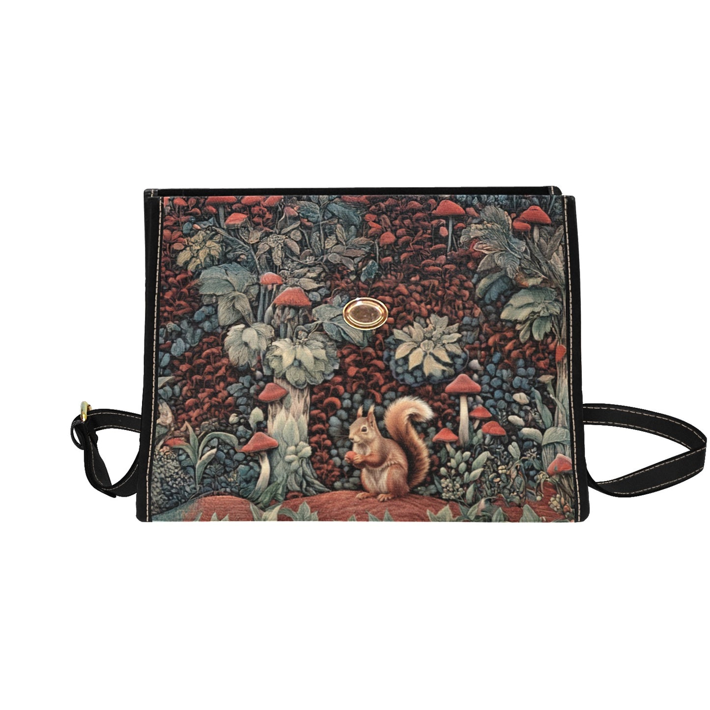 Celtic Wonderland - Red Squirrel - Canvas Bag with shoulder straps