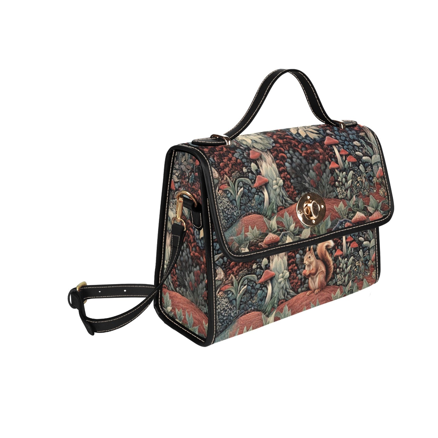 Celtic Wonderland - Red Squirrel - Canvas Bag with shoulder straps