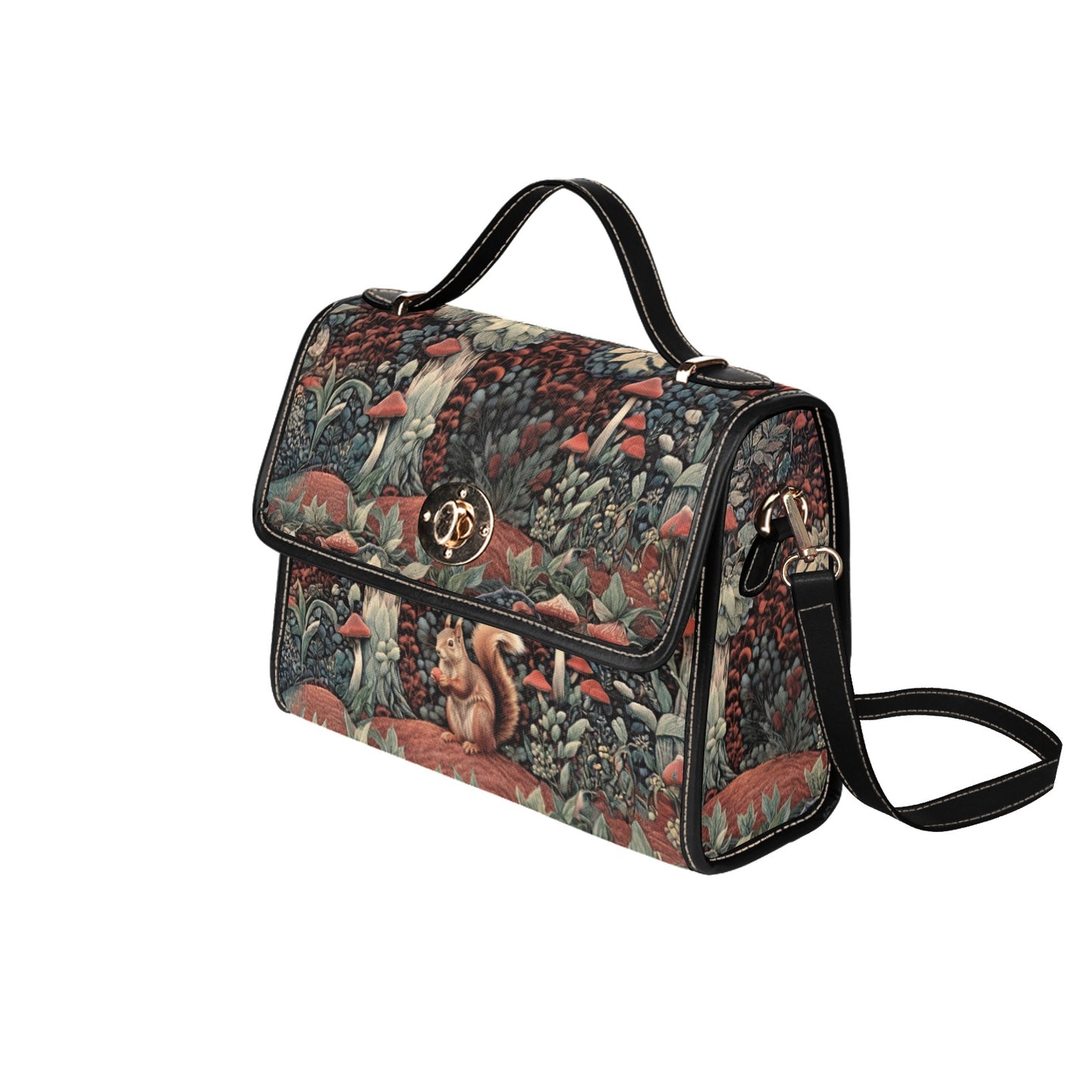 Celtic Wonderland - Red Squirrel - Canvas Bag with shoulder straps