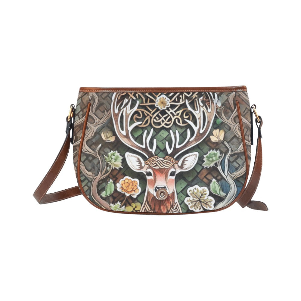 Celtic Red Deer Saddle Bag | Celtic Witch & Cat Hat Collection