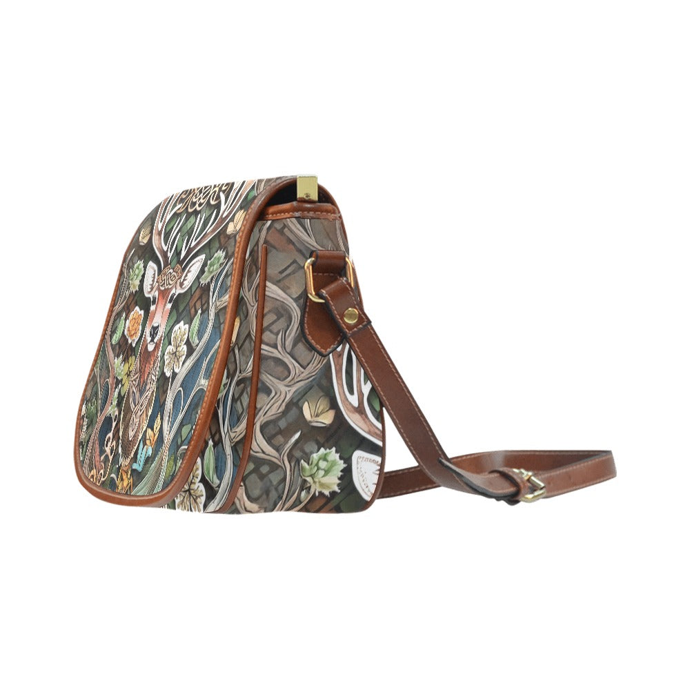 Celtic Red Deer Saddle Bag | Celtic Witch & Cat Hat Collection