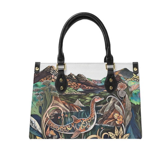 Vintage Loch Ness Monster Women's Tote Bag, Hand Bag