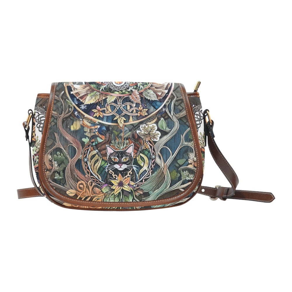 Saddle Bag Celtic Cat & Witch Hat - Celtic Witch & Cat Hat Collection
