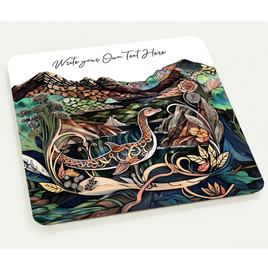 loch ness monster customizable greeting card personalization option