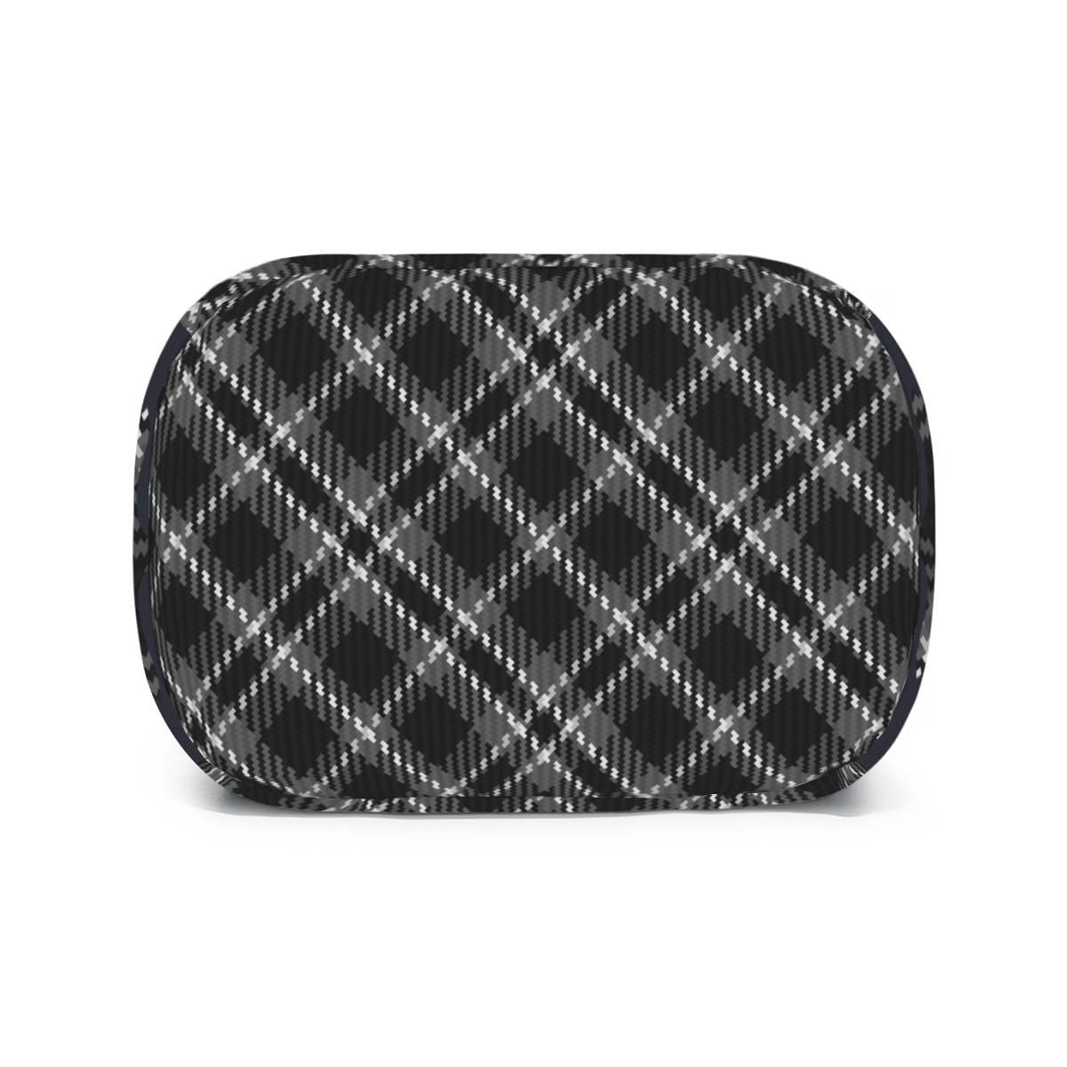 Black Tartan Lunch Bag adorned with elegant Thistles